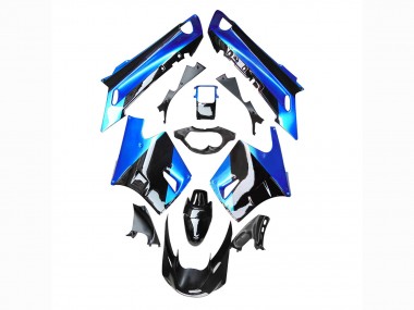 Carénage Moto Kawasaki ZZR1100 1990-1992 - Bleu Noir Brillant