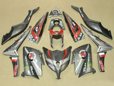 Carénages Moto Yamaha TMAX530 2012-2014 - Gris Rouge Monstre ENEOS