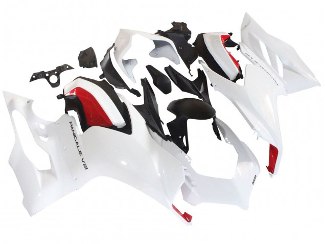 Carénages Moto Ducati Panigale V2 2020-2024 - Blanc Rouge Noir Mat