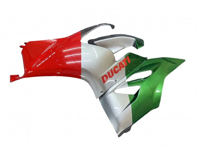 Carénages Moto Ducati Panigale V2 2020-2024 - Argent Rouge Vert