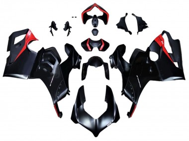 Carénages Moto Ducati Panigale V4 V4S 2020-2021 - Noir Brillant Rouge