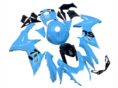 Carénages Moto Suzuki GSXR 600 / GSXR 750 2011-2024 - Bleu Clair Noir