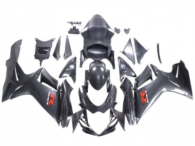 Carénages Moto Suzuki GSXR 600 / GSXR 750 2011-2024 - Noir Fibre de Carbone Rouge