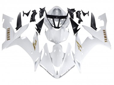 Carénages Moto Yamaha YZF 1000 R1 2004-2006 - Blanc Or Décalque