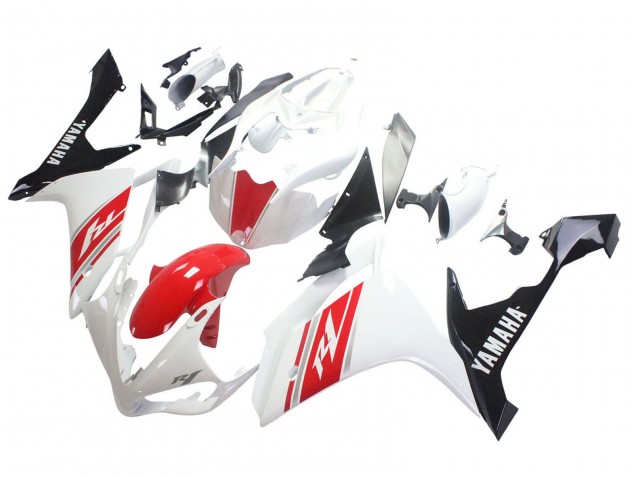 Carénage Moto Yamaha YZF 1000 R1 2007-2008 - Blanc Rouge Noir
