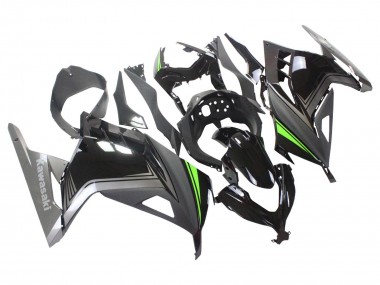 Carénages Moto Kawasaki EX300 2013-2017 - Noir Brillant Noir Mat Vert