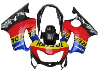 Carénages Moto Honda CBR600 F4 1999-2000 - Rouge Jaune Bleu Noir Brillant Repsol