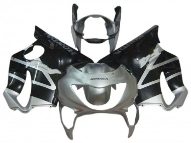 Carénages Moto Honda CBR600 F4 1999-2000 - Argent Noir Brillant