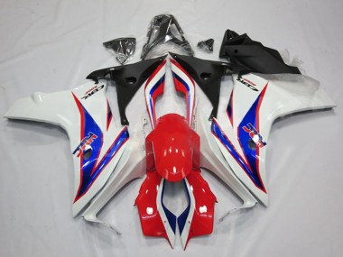 Carénages Moto Honda CBR600F 2011-2013 - Blanc Rouge Bleu HRC