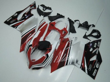 Carénage Moto Ducati Panigale 899 2011-2014 - Blanc Rouge Noir Brillant