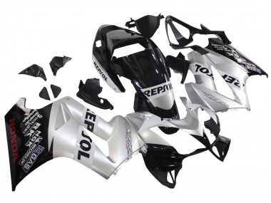 Carénages Moto Honda VFR 800 2002-2013 - Argent Noir Brillant Repsol