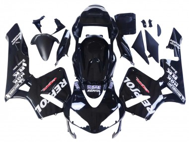 Carénages Moto Honda CBR600RR 2003-2004 - Noir Brillant Blanc Repsol