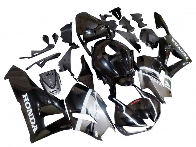 Carénages Moto Honda CBR600RR 2013-2026 - Argent Noir Brillant