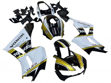 Carénages Moto Honda CBR600RR 2013-2023 - Blanc Or Noir Brillant Repsol