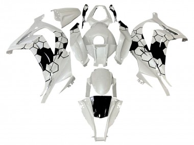 Carénages Moto Kawasaki ZX10R 2008-2010 - Blanc Noir