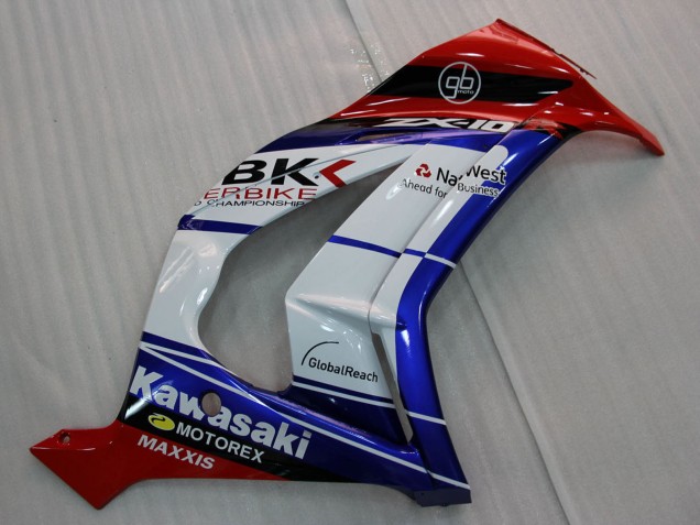 Carénages Moto Kawasaki ZX10R 2011-2015 - Blanc Bleu Rouge Noir SBK Maxxis