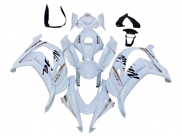 Carénages Moto Kawasaki ZX10R 2016-2020 - Blanc Or Noir