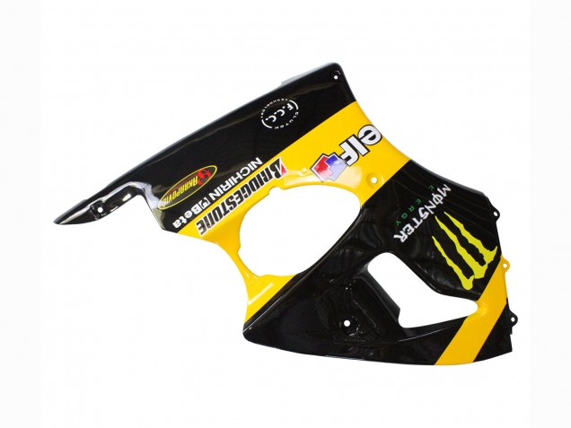 Carénages Moto Kawasaki ZX6R 1998-1999 - Jaune Noir Monstre Elf Bridgestone