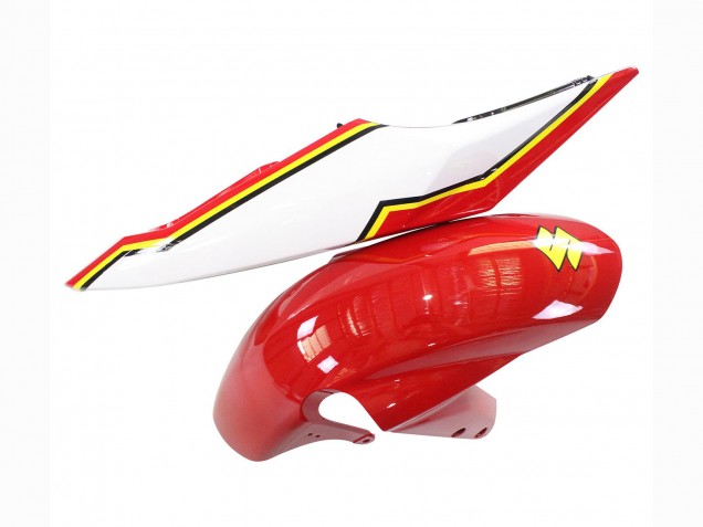 Carénages Moto Suzuki GSXR 600 / GSXR 750 2004-2005 - Blanc Rouge Jaune Michelin Texaon Heron 7