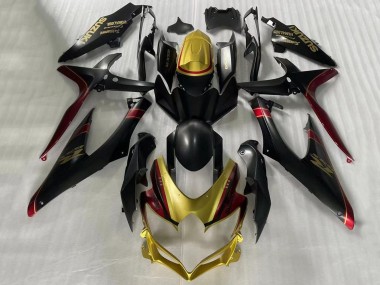 Carénages Moto Suzuki GSXR 600 / GSXR 750 2006-2007 - Or Noir Mat Rouge