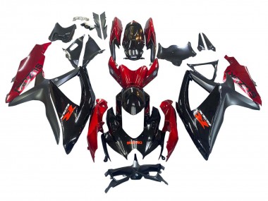 Carénage Moto Suzuki GSXR 600 / GSXR 750 2008-2010 - Rouge Noir Brillant