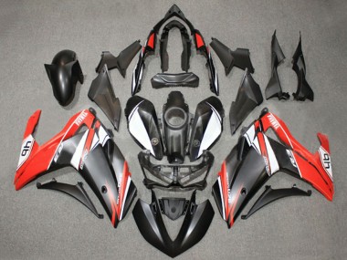 Carénages Moto Yamaha YZF R3/R25 2015-2018 - Blanc Rouge Noir Mat 46