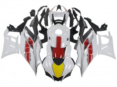Carénages Moto Yamaha YZF R3/R25 2022-2024 - Blanc Rouge Jaune Noir