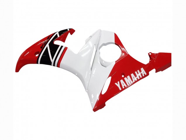 Carénage Moto Yamaha YZF R6S 2006-2009 - Blanc Rouge Noir Brillant