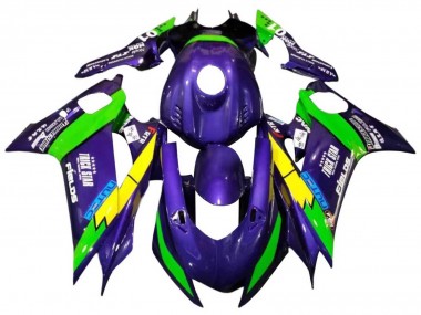 Carénages Moto Yamaha YZF 600 R6 2017-2025 - Vert Violet Jaune Noir Trick Star