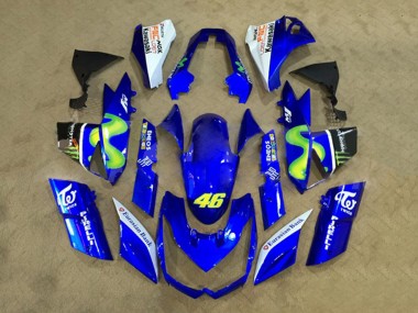 Carénages Moto Kawasaki Z1000 2010-2013 - Blanc Bleu Jaune Monstre