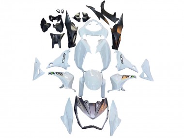 Carénages Moto Kawasaki Z800 2013-2018 - Blanc Vert Argent Noir