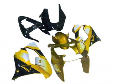 Carénages Moto Kawasaki ZX9R 2002-2003 - Jaune Blanc Noir
