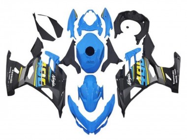 Carénages Moto Kawasaki Ninja 400 2018-2024 - Bleu Noir Jaune Gris