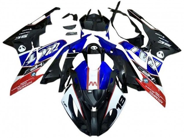 Carénages Moto BMW S1000RR 2017-2018 - Blanc Bleu Rouge Noir Mat