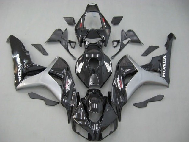 Carénage Moto Honda CBR1000RR 2006-2007 - Argent Noir Brillant