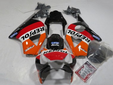 Carénages Moto Honda CBR900RR 954 2002-2003 - Orange Blanc Rouge Noir Brillant Repsol