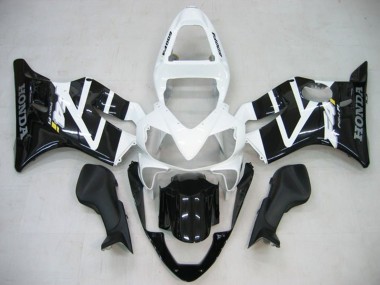Carénages Moto Honda CBR600 F4i 2001-2003 - Blanc Noir Brillant