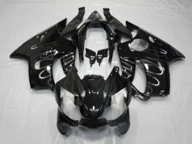 Carénages Moto Honda CBR600 F4i 2004-2007 - Noir Brillant Blanc Flamme