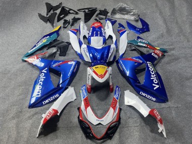 Carénages Moto Suzuki GSXR 1000 2009-2016 - Blanc Bleu Rouge Jaune Voltcom