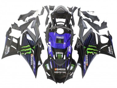 Carénages Moto Yamaha YZF R3/R25 2019-2021 - Bleu Noir Brillant Vert ENEOS Monstre