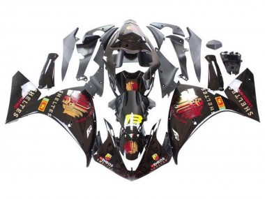 Carénages Moto Yamaha YZF 1000 R1 2009-2011 - Noir Brillant Rouge Jaune Sheltes