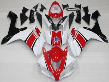 Carénages Moto Yamaha YZF 1000 R1 2007-2008 - Blanc Rouge Noir