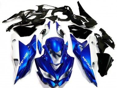 Carénages Moto Kawasaki ZX4R ZX-4RR 2019-2025 - Blanc Bleu
