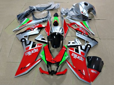 Carénages Moto Aprilia RS4 50 125 2012-2019 - Argent Rouge Vert Noir Brillant