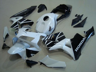 Carénages Moto Honda CBR600RR 2003-2004 - Blanc Noir Brillant