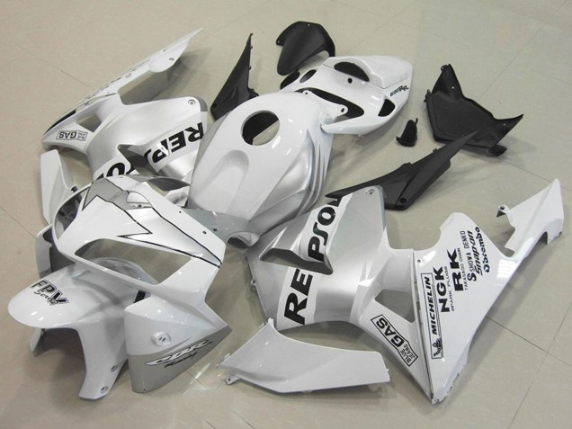 Carénages Moto Honda CBR600RR 2005-2006 - Blanc Argent Noir Repsol