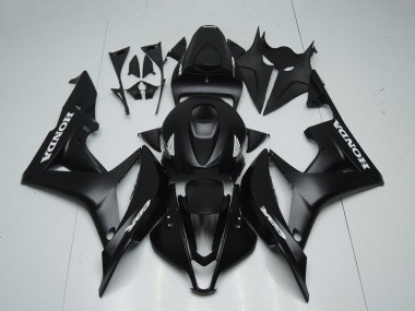 Carénages Moto Honda CBR600RR 2007-2008 - Noir Mat Blanc Décalque