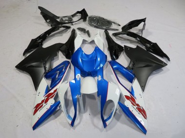 Carénage Moto BMW S1000RR 2015-2016 - Blanc Bleu Noir Mat