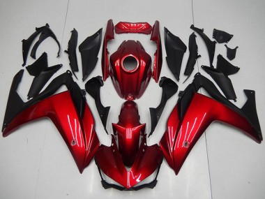 Carénages Moto Yamaha YZF R3 2015-2018 - Rouge Noir Mat