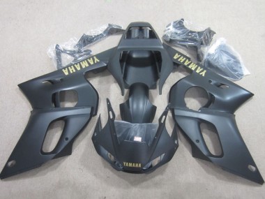Carénages Moto Yamaha YZF R6 1998-2002 - Noir Mat Jaune Décalque